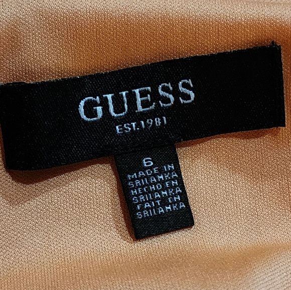 GUESS Tropical Print Maxi Dress Size 6 Cutout Ring Front Cruise Vacation Vibes - Picture 9 of 10